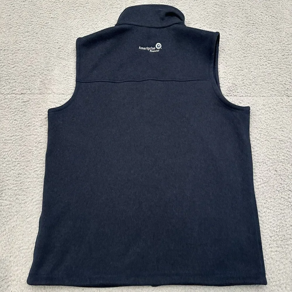 The North Face Sweater Fleece Vest Men's Large Navy Gorp Preppy Golf Embroidered